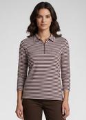 Stripe Polo Top - Rosé image