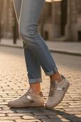 Leopard Heel Trainer - Oak