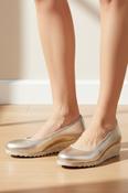Low Wedge Shoe - Powder image