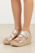 High Wedge Sandal - Champagne image
