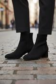 Suede Ankle Boot - Black image