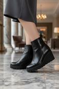 Wedge Ankle Boot - Black image
