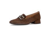 Loafer with Jewel Buckle - Brown image
