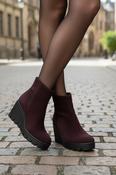 Wedge Ankle Boot - Mulberry image