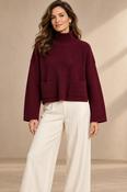 High Neck Sweater - Bramble Berry image