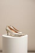 Metallic Heeled Shoe - Gold