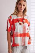 Paintwork Print Top - Camellia image