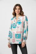 Print Blouse - Turquoise image