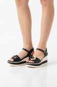 Wedge Sandal - Black image