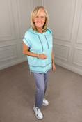 Spray Printed Hooded Top - Mint
