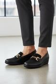Low Wedge Loafer - Black