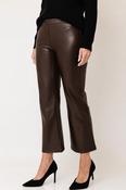 Joella Leatherette 68cm Pant - Dark Brown