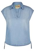 Drawstring blouse - Light Indigo image