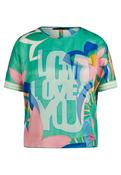 Floral Short Sleeve Blouse - Jade image