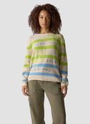 Green and Blue Stripe Sweater - Ivory image