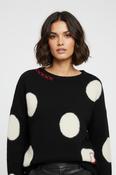 Spot Print Sweater - Black
