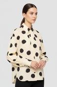 Spot Blouse with Tie - Vanilla