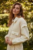Short Jacket with Faux Fur - Macadamia image