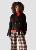 Crop Belted Jacket - Espresso image