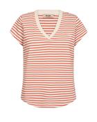 Kala Stripe Top - Spicy Orange image
