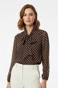 Polka Dot Blouse - Brown