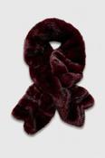 Faux Fur Scarf - Wine
