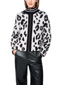 Animal Print Cardigan - Black &amp; White image