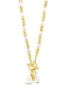 Gold Necklace with Pearls - Gold