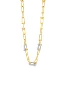 Diamonte Link Necklace - Gold image