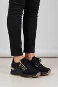 Wedge Trainer with Side Zip - Black