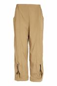 Pant with Zip Detail at Cuff - Tan image
