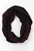 Stripped Neckscarf - Black and Chocolate
