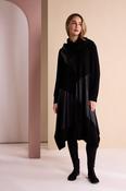 Dress With Leatherette Section - Black image