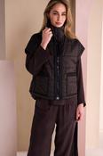 Padded Short Waistcoat - CHOCOLATE image