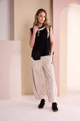 Balloon Shaped Cord Pant - Stone