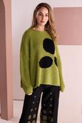 Round Neck Knit With Spot - Avocado and Black image