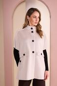 High Neck Button Through Jacket - Stone image