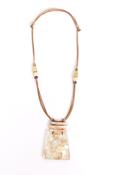 Angled Marble Necklace - Pebble image