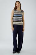 Sleeveless Knit - Light Brown and Blue image