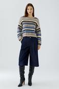 Stripe Sweater - Light Brown and Blue image