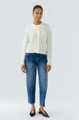 Knit Cardigan with Neck Tie - Gardenia
