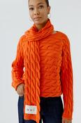 Cable Knit Scarf - Orangeade image