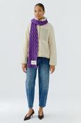 Cable Knit Scarf - Amaranth Purple image