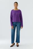 Cable Knit Sweater - Amaranth Purple image