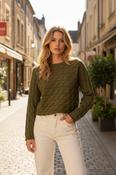 Cable Knit Sweater - Burnt Olive image