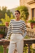 Stripe Sweater - White and Black image