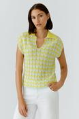 Knit Top with Collar - Yellow and Green