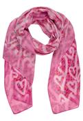 Heart Print Scarf - Crocus