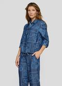 Pattern Denim Jacket - Pacific