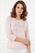 City Scene Top with Rhinestones - Rosé image